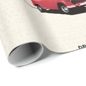 レッドヴィンテージトラック名前をカスタムするラッピング紙 ラッピングペーパー (ロールコーナー)