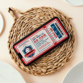 レッドヴィンテージバスケットボールチケットバースデーパーティー 招待状