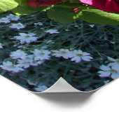 レッドヴィンテージバラバラ自然ガーデンポスター ポスター (角)