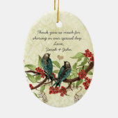 レッドヴィンテージバードグロムスマンオーナメント セラミックオーナメント (裏面)