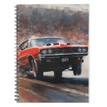 レッドヴィンテージマッスルカー