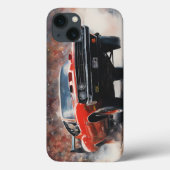 レッドヴィンテージマッスルカー Case-Mate iPhoneケース (裏面)