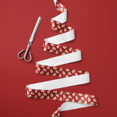 レッドヴィンテージレトロサンタクロースクリスマス サテンリボン