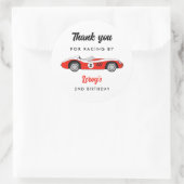 レッドヴィンテージレースカーボーイ2nd誕生日 ラウンドシール (バッグ)