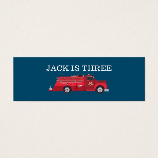 レッドヴィンテージ消防車/消防車バッグラベル (正面)