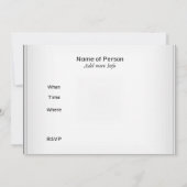 レッドヴィンテージ自動バースデーパーティー 招待状 (裏面)