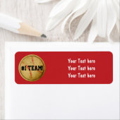 レッドヴィンテージ野球チームパーティー住所 シール (インサイチュ)