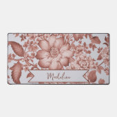 レッドヴィンテージChinoiserieフローラ デスクマット (正面)