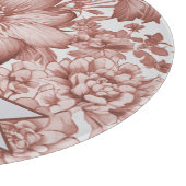 レッドヴィンテージChinoiserieフローラ パーソナライズされた カッティングボード (角)