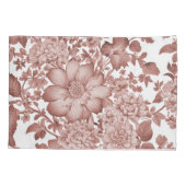 レッドヴィンテージChinoiserieフローラ パーソナライズされた 枕カバー (裏面)