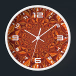 レッド万華鏡のように千変万化するパターンデジタルアートパターン–28503 壁時計<br><div class="desc">レッド万華鏡のように千変万化するパターンデジタルアートパターン–28503</div>
