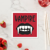 レッド不気味バンパイアハロウィーン スタンダードカクテルナプキン (インサイチュ)