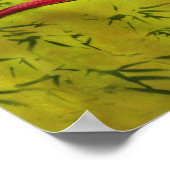 レッド中国の・ドラゴンのポスタープリント ポスター (角)