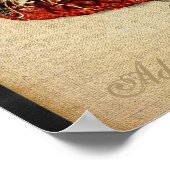 レッド中国の・ドラゴンパーソナライズされたプリント ポスター (角)