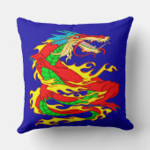 レッド中国の・ドラゴン クッション (裏面)