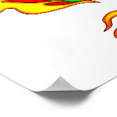 レッド中国の・ドラゴン ポスター (角)