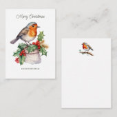 レッド企業のロビンホリークリスマスフラットノートカード ノートカード (正面/裏面)