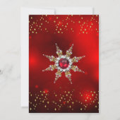 レッド企業の金ゴールドバウズクリスマスホリデーパーティー 招待状 (裏面)