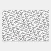 レッド伝統的白黒タウペベージュプライド ラッピングペーパーシート (正面)