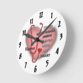 レッド例外的ナース時計 ラウンド壁時計 (傾斜)