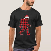 レッド信じプライドビッグフートクリスマスサスカッチサン Tシャツ (正面)