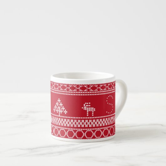 レッド北欧トナカイフェスティバルクリスマスエスプレッソカップ エスプレッソカップ (正面右)