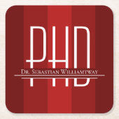 レッド博士の卒業 スクエアペーパーコースター (正面)