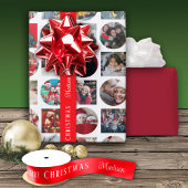 レッド名前をカスタムするハッピーホリデイズ サテンリボン