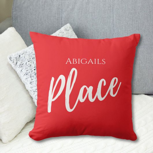 レッド名前をカスタムするプレース クッション