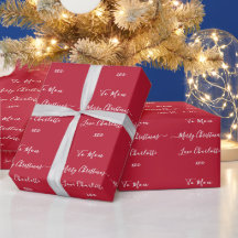 レッド名前をカスタムするメリークリスマス