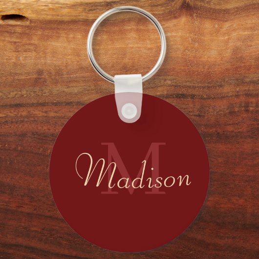 レッド名前をカスタムするラブギフトパーソナライズされた キーホルダー (正面)