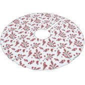 レッド図解入りの、写真付きのホリーベリー ブラッシュドポリエステルツリースカート (アングル)