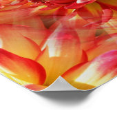 レッド女性のカーボーイブーツダリアフラワーファンタジーアート ポスター (角)