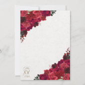 レッド女性のカーボーイランチェロウェスタンキンセアニェラ 招待状 (裏面)