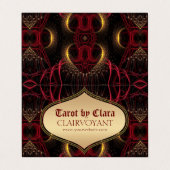 レッド女神テンプルタロット折り畳み名刺 名刺 (外部フラット)