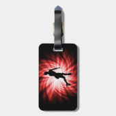 レッド姿スケートで滑る ラゲッジタグ (裏面縦)