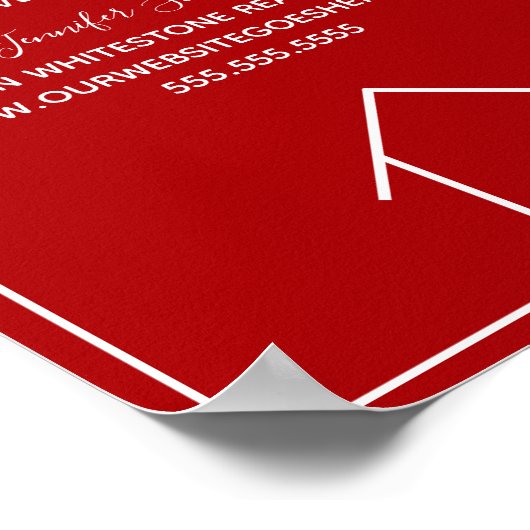 レッド実在エテートカンパニーカスタムオープンハウス ポスター (角)