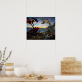 レッド対グリーン・ドラゴンズ戦ファンタジー戦 ポスター (キッチン)