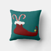 レッド小妖精や小人スリッパとキャンディカン クッション (裏面)