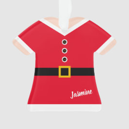 レッド小妖精や小人スーツパーソナライズされたクリスマス オーナメント