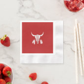 レッド幽霊ダンスバッファローカクテルコイン紙 縁ありカクテルナプキン (インサイチュ)