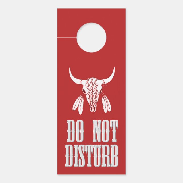 レッド幽霊ダンスバッファロードアハンガー2面 ドアノブサイン (正面)