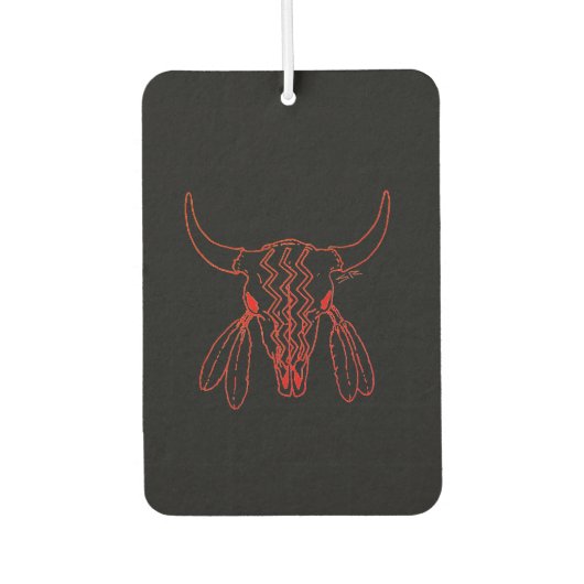 レッド幽霊ダンスバッファローラインブラックエアーフレッシュナー カーエアーフレッシュナー (正面)