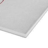 レッド幽霊ダンスバッファローライン白いカッティングボード カッティングボード (角)