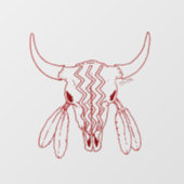 レッド幽霊ダンスバッファロー窓の周りを見る ウィンドウサイン (シート)