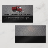 レッド建築ダンプトラック 名刺 (正面/裏面)