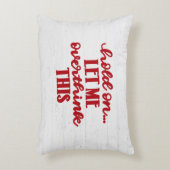 レッド引用文オンホワイトウォッシュウッド アクセントクッション (正面(垂直))