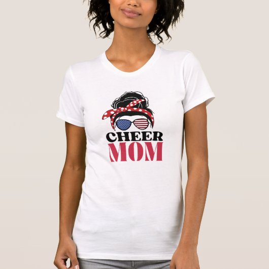 レッド応援ママ Tシャツ (正面)