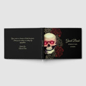 レッド怖いフローラ濃いムーディゴシックスカルハロウィン ゲストブック (全面)