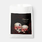 レッド怖いフローラ濃いムーディゴシックスカルハロウィン フェイバーバッグ (正面)